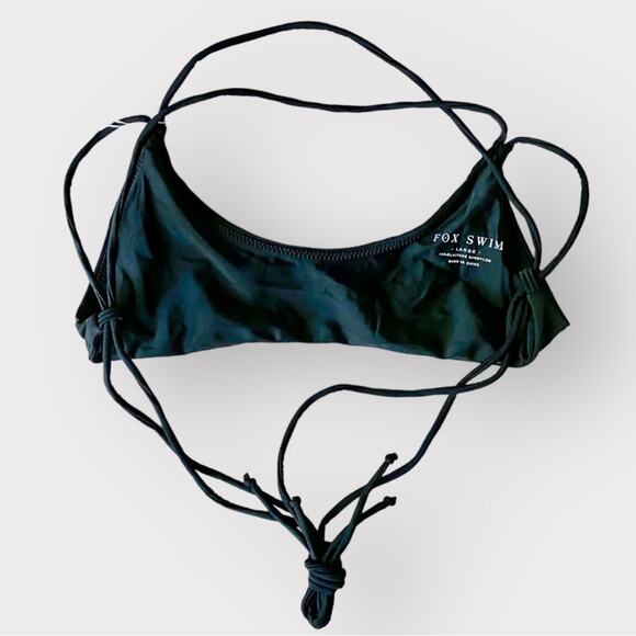 Fox Swim Bikini Top Black NWT Size L - Picture 2 of 5